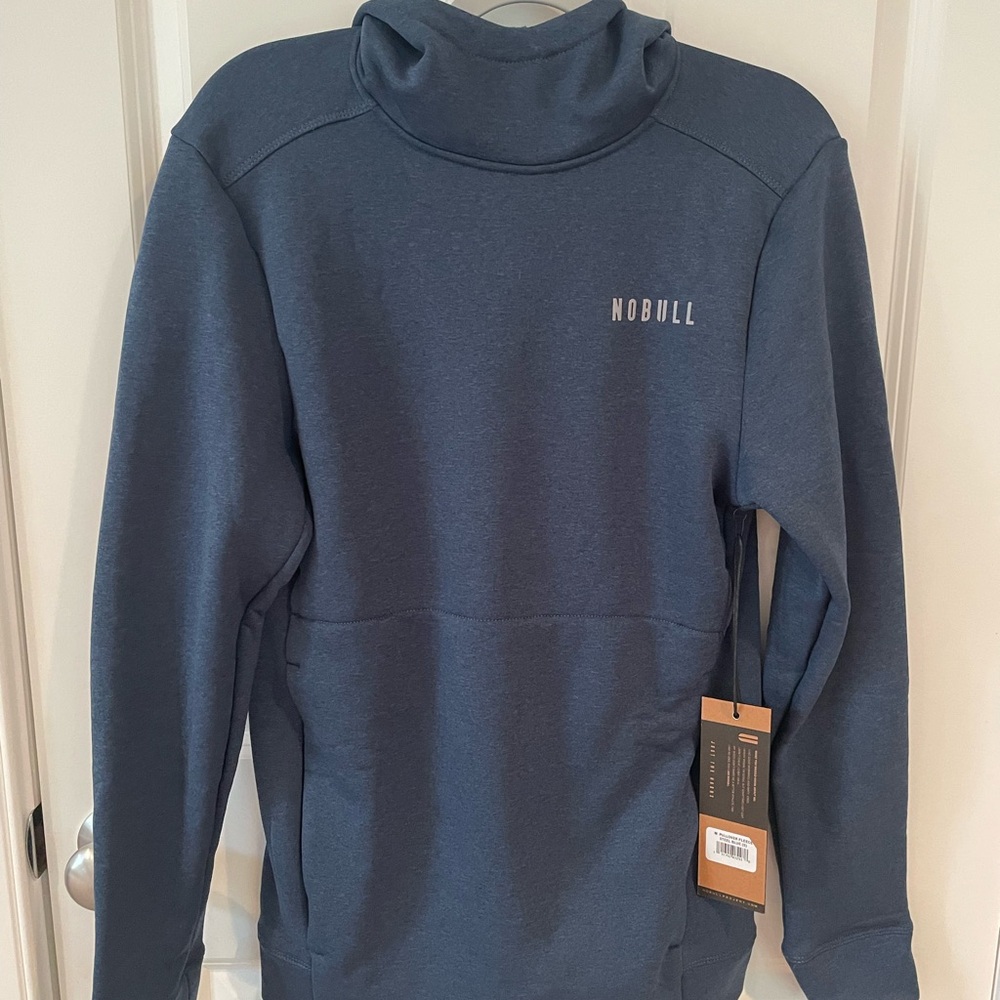 NOBULL Blue Turtleneck Sweater Modern Athletic Style